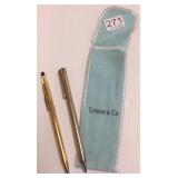 Tiffany sterling pen & a cross pen