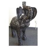 50" ornate metal garden elephant