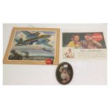 Vintage 1915 Coca Cola tip tray, a WWII Coke sign