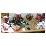 Group assorted sports collectibles, figures,