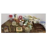 Group glassware, thimbles, spoons, etc.