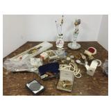 Group jewelry, hatpins, watches, etc.