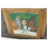 Framed Wizard of Oz on ice painting with