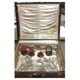 Vintage suitcase with prisms & stands