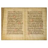 Early unframed 2 page manuscript on vellum-