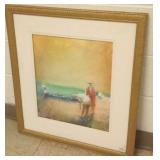 Framed signed Dana H Carlson original artwork