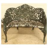 Vintage aluminum garden bench approx. 39" L