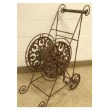 Ornate iron hose reel