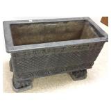 39" cement (?) planter with feet
