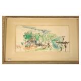 Framed signed Josephine Lutz Rollins 1959