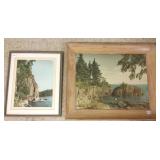 2 framed photogravures- North Shore & Seagull Lake
