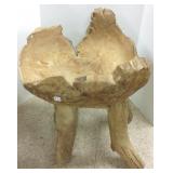 30" tall artist burl stool