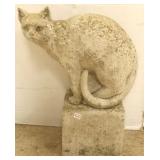 24" cement cat garden figure