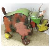 21" metal garden bulldog figure