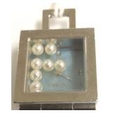 Mikimoto pendant watch with pearls