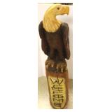 42" carved wood Welcome eagle