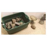 Group stone garden mushrooms, stacks, etc