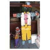 36" metal garden scarecrow & a pigman