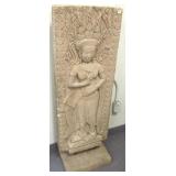 50" Thailand stone temple figure with base