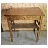 ANTIQUE MISSION STYLE TABLE W/ DRAWER