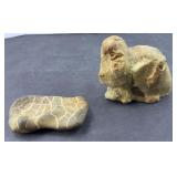 (2) STONE ARTIFACTS