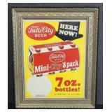 FALL CITY BEER ADVERTISING SIGN FRAMED
