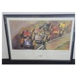 RON BUTRON LITHOGRAPH 500 ROADSTER SCENE