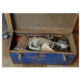 ASSORTED TOOLS & HARDWARE IN TOOL BOX