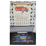 CHEVROLET METAL SIGN & CALENDAR
