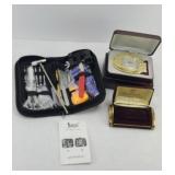 BELT BUCKLE, JEWELRY CASE & WATCH REPAIR KIT