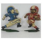 (2) HOMECOME METAL FOOTBALL PLAYERS
