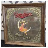 MILLER HIGH LIFE BAR MIRROR