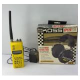 KOSS SPEEDZONE HEADPHONES & SPORT CAST