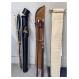 (2) POLE CUES W/ TRAVEL CASES