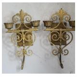 WROUGHT IRON ORNATE SCONCES