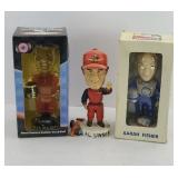 (3) BOBBLE HEADS: BILL ELLIOTT, AL UNSER SR, SARA