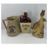 LIQUOR BOTTLES & PITCHER