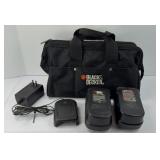 TOOL BAG W/ (2) BLACK & DECKER 18 VOLT BATTERIES