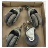 (4) DOUBLE WHEEL CASTER WHEELS