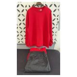 (2) EXTRA LARGE SWEATSHIRTS & SNOW PANTS