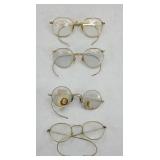 (4) 12K GOLD FILLED GLASSES