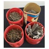 (4) CONTAINERS OF NAILS