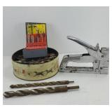 STAPLER, DRILL BITS
