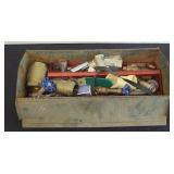 TOOL BOX WITH BRASS & OTHER HARDWARE