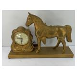 UNITED METAL HORSE CLOCK