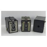(3) ANTIQUE BOX CAMERAS