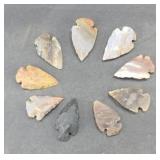 (9) ARROW HEADS (UNKNOWN ORIGIN)