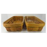(2) LONGABERGER  BREAD BASKETS