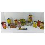 VINTAGE OIL ADVERTISING CANS