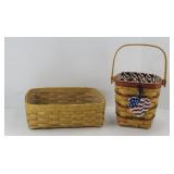 LONGABERGER CARRY ALL & VACATION KEEPSAKE BASKET